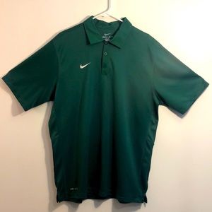 Nike Dri-fit green polo L